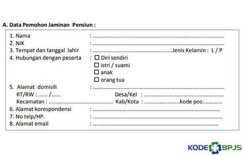 Data Pemohon Jaminan Pensiun