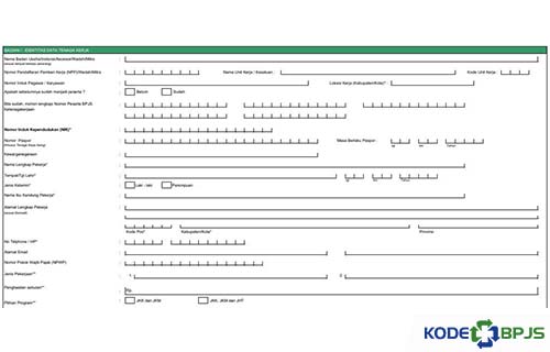 Formulir 1 Bpjs Ketenagakerjaan Excel