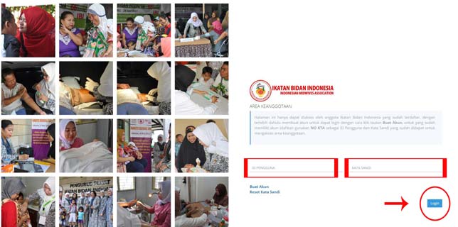 Klik Login