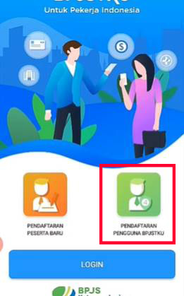 Klik PENDAFTARAN PENGGUNA BPJSTKU