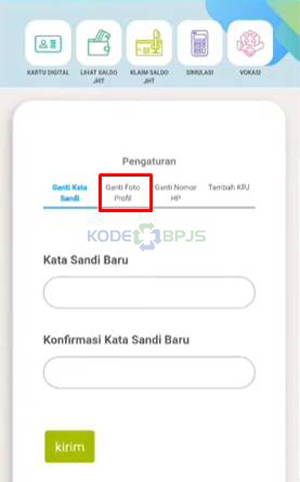 Klik Ganti Foto profil