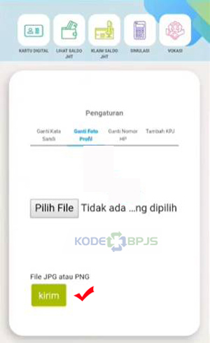 Pilih File dan Klik Kirim