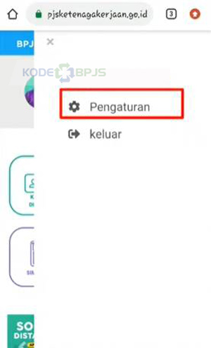 Pilih Menu Pengaturan