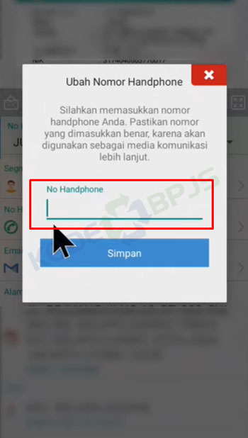 5. Masukkan Nomor Handphone