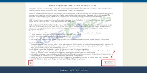 3. Baca Syarat Ketentuan Pendaftaran