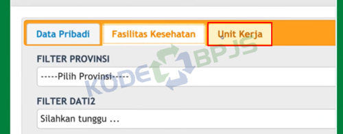 4. Pilih Unit Kerja