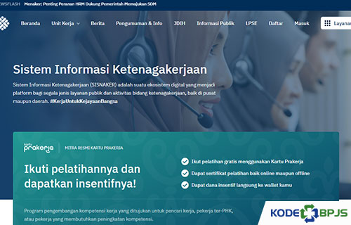 Cara Daftar Melalui Website Kemnaker