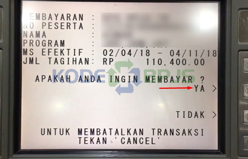 11. Konfirmasi Bayar BPJS Ketenagakerjaan Lewat ATM BCA