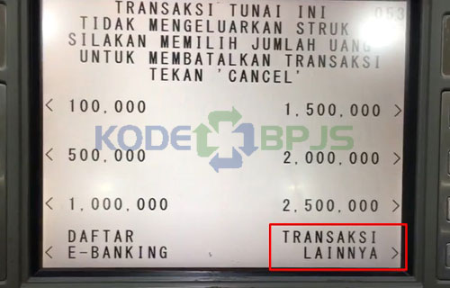 4. Pilih Menu Transaksi Lainnya