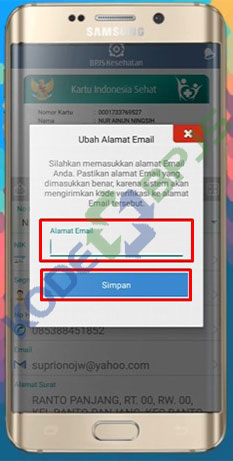 5. Masukkan Email Baru