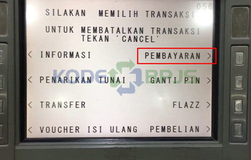 5. Pilih Menu Pembayaran