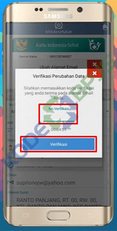 6. Masukkan Kode Verifikasi