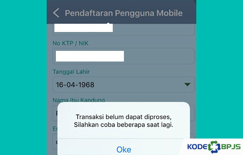 Penyebab Transaksi di Mobile JKN Tidak Dapat Diproses