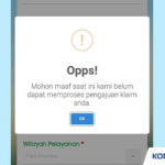 Pengajuan Klaim BPJSTKU Tidak Dapat Diproses