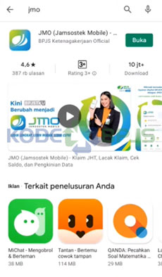 1. Buka Aplikasi JMO