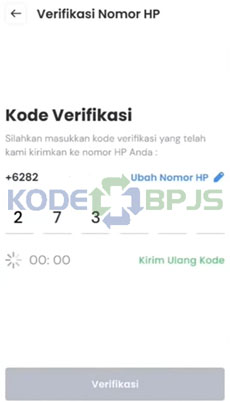 10. Masukkan Kode Verifikasi dari HP