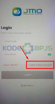 2. Klik Lupa Kata Sandi