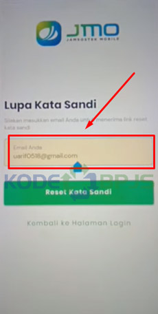 3. Masukkan Email