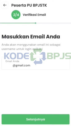 7. Masukkan Alamat Email