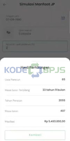 8. Cek Jaminan Pensiun Berhasil