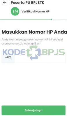 9. Masukkan Nomor HP