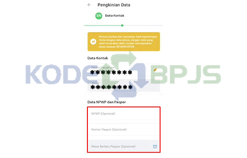 Masukkan Data NPWP