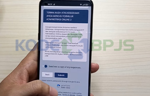 Submit Formulir Administrasi Merubah Nomor HP BPJS Kesehatan