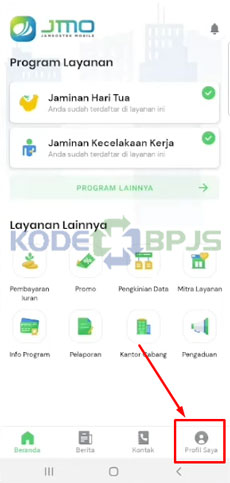 3. Pilih Menu Profil Saya