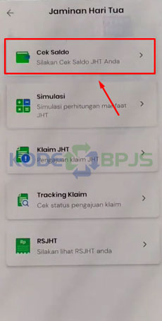 4. Pilih Cek Saldo