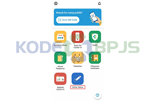 Masuk ke Menu Daftar Vaksin