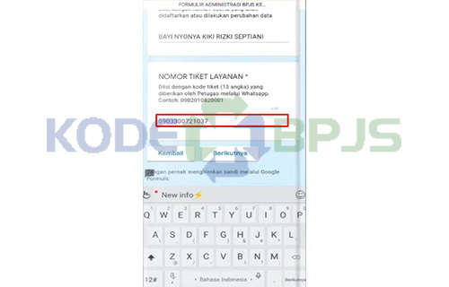 Tempel Nomor Tiket Mengganti Nama Bayi BPJS Online