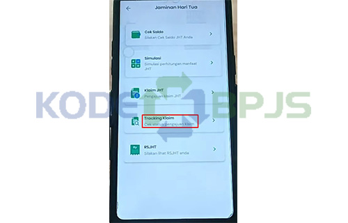 Pilih Tracking Klaim