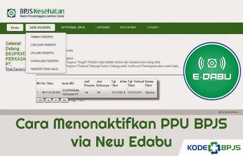 Cara Menonaktifkan PPU BPJS via New Edabu