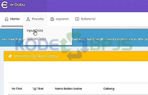 Masuk ke Peserta Input Data