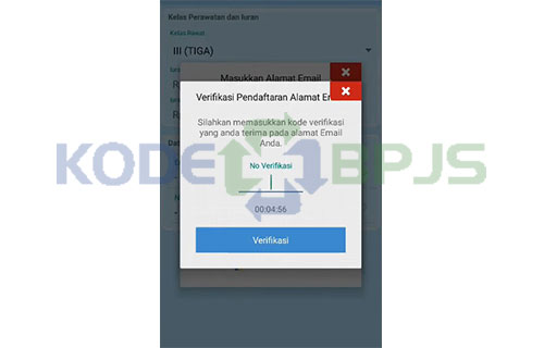 Input Kode Verifikasi