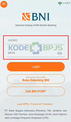 1. Login Menggunakan User ID dan MPIN