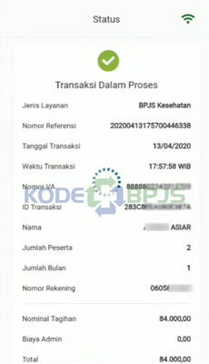 6. Masukkan Password Transaksi m Banking BNI