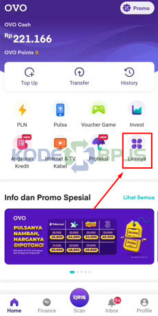 2. Klik Lainnya