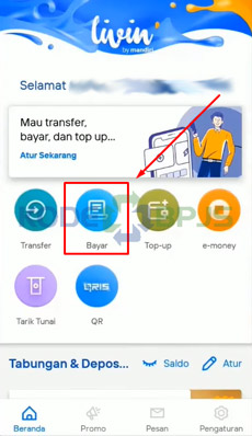 3. Pilih Menu Bayar