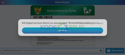 4. Kartu Digital Berhasil Dikirik ke Email