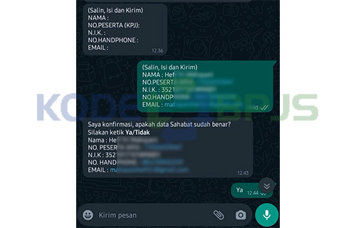 Konfirmasi Data Peserta