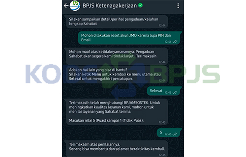 Konfirmasi Pengaduan