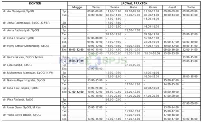 1. Jadwal Dokter Spesialis Kebidanan dan Kandungan Hermina Arcamanik TERBARU