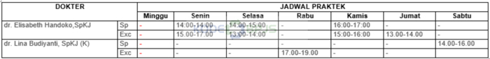 5. Jadwal Spesialis Kesehatan Jiwa Hermina Arcamanik