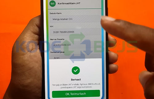 Pengajuan Klaim JHT ke MotionPay lewat JMO Berhasil