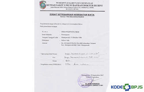 Contoh Surat Keterangan Tidak Buta Warna Dari Rumah Sakit