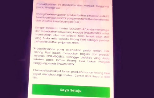 Klik Saya Setuju